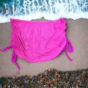 Hot Pink l Sheer l Cover-up, Skirt l Cinched Sides l XL l New